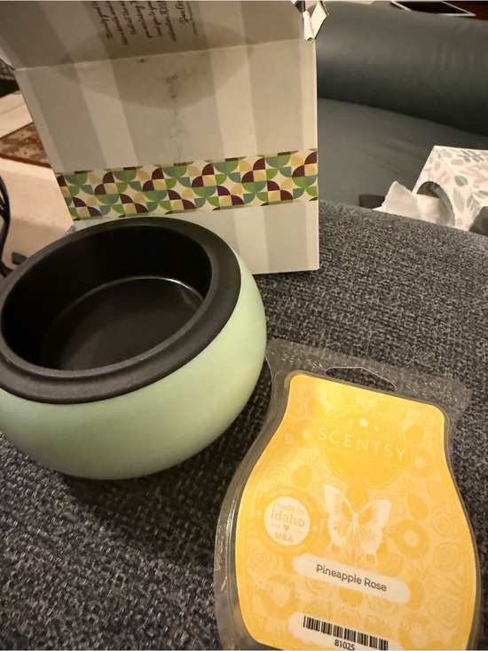 Scentsy Other - FINAL! Scentsy Mod Warmer Sage and Pineapple Rose Wax Bar. Both new and unused.